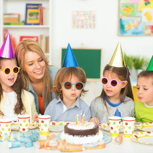 Miniatura 6 de HCDHAKN Gafas de sol para niños y niñas, recuerdos de fiesta, a granel, redondas, para niños de 2 a 10 años, gafas de sol coloridas para exteriores