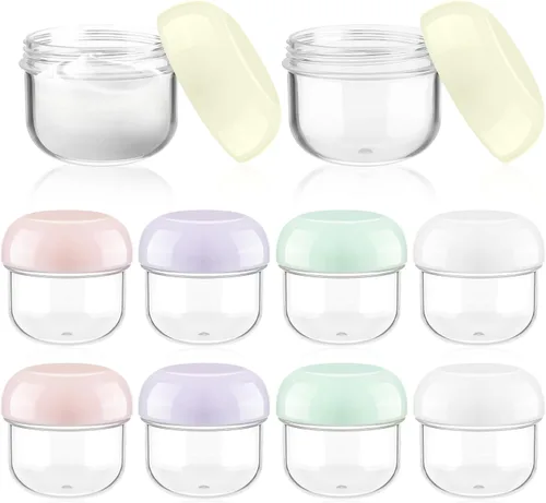 Miniatura 7 de Mini tarros de viaje a prueba de fugas, recipientes de viaje para cremas con tapas y etiquetas, botellas de viaje, bálsamo labial, cosméticos