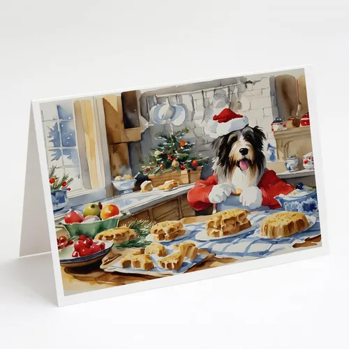 Miniatura 38 de Caroline's Treasures DAC3884GCA7P Paquete de 8 tarjetas en blanco de Navidad con galletas de husky siberiano Tarjetas de felicitación con sobres
