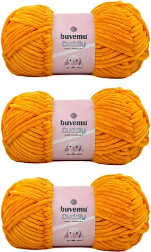 Miniatura 55 de Hilo de felpilla de terciopelo, súper suave y esponjoso, para tejer, hacer manualidades, color amigurumi, duradero para el desprendimiento, 3.53