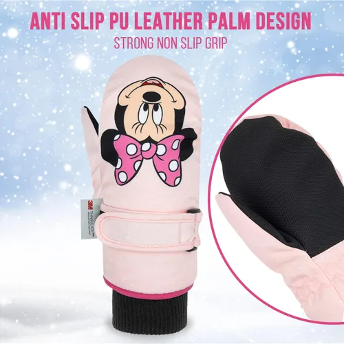 Miniatura 3 de Disney Guantes de Mickey Mouse para niños de 2 a 4 años, guantes impermeables para niños pequeños, guantes de nieve de Mickey para niños, guantes