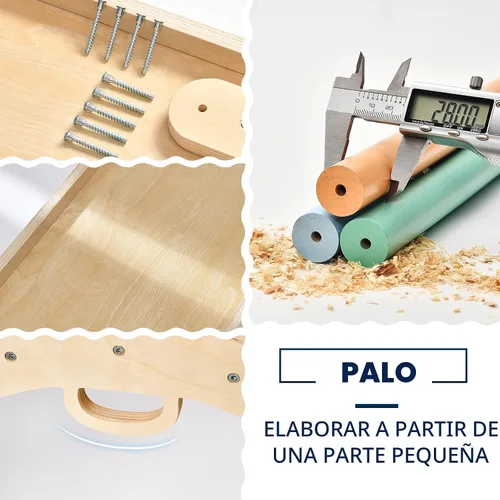 Miniatura 7 de BlueWood Pikler - Juego de triángulos con mango seguro, plegable 7 en 1 Montessori Juguetes de escalada para niños pequeños, juego de escalada