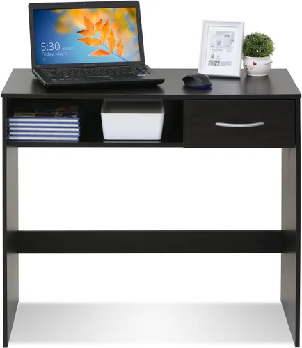 Miniatura 4 de FURINNO Jaya - Escritorio de estudio para computadora con cajón, marrón