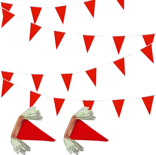 Miniatura 8 de Banderines negros de 100 pies, banderas colgantes triangulares, decoraciones de fiesta para gran apertura, cumpleaños de niños, carnaval, 60