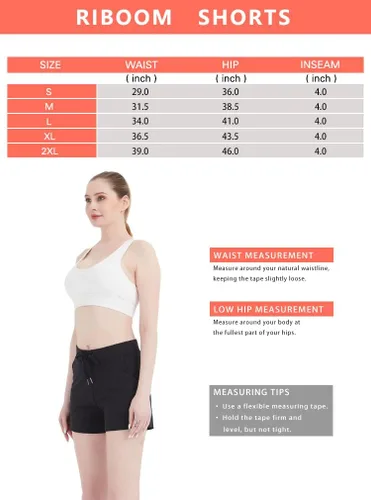 Miniatura 6 de RIBOOM Pantalones cortos de entrenamiento 2 en 1 para mujer, pantalones cortos deportivos con bolsillos para yoga y gimnasio