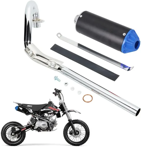 Miniatura 4 de Kit de montaje de tubo silenciador de escape de alto rendimiento de 28mm (1.102 in) para moto de cross/motocross CRF50 SSR
