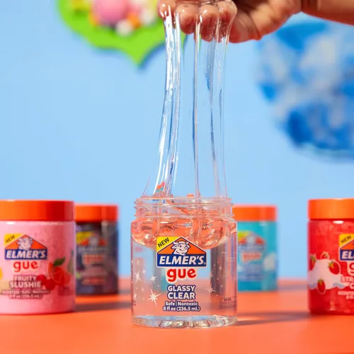Miniatura 6 de Elmer's Gue - Slime premezclado, slime transparente y cristalino, ideal para mezclar con complementos, 2 unidades Transparente vidrioso