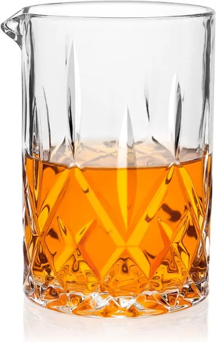 Vaso mezclador de cóctel Cambareign, vaso mezclador de cristal de 18.5oz, vasos de fondo grueso para remover en la barra, jarra mezcladora de