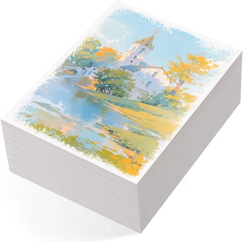 Miniatura 8 de 240 hojas de papel de acuarela a granel, papel de prensa en frío de 110 lb/230 GSM, papel de color de agua blanca para dibujar tarjetas de regalo