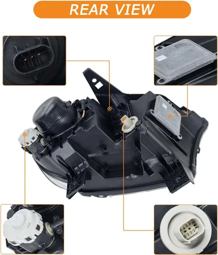 Miniatura 3 de Para 2016-2018 Dodge Durango Conjunto de faros HID, lámpara del lado del conductor (izquierdo) de repuesto CH2502298