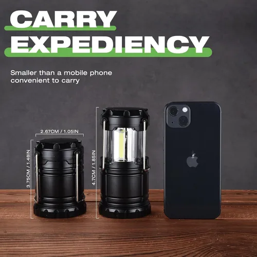 Miniatura 4 de KPKJOO Farol plegable para campamento, faroles LED superbrillantes que funcionan con pilas, para cortes de energía, emergencias en interiores