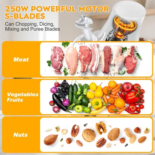 Miniatura 5 de Herramienta Eléctrica Trituradora de Pollo: Herramienta Trituradora de Carne Multifuncional de Presión para Operar de 250W con Gran Capacidad