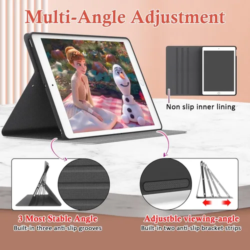 Miniatura 3 de Funda para iPad de 6ª/5ª generación 2018/2017, para iPad Air 2 2014/Air 1 2013 de 9.7 pulgadas, soporte de visión multiángulo de 9.7 pulgadas, funda