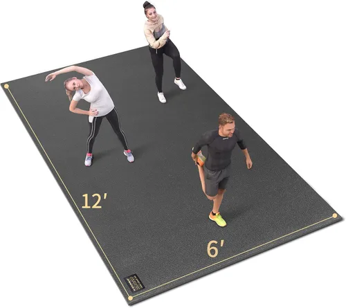 Miniatura 14 de GXMMAT Extra Large Exercise Mat 16'x6'/12'x6'/10'x6'/8'x6'(7mm), Extra Wide Workout Mats for Home Gym Flooring, Non-Slip Thick Durable Cardio Mat