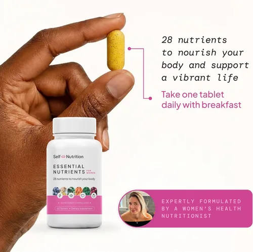 Miniatura 4 de SELF NUTRITION Multivitamínicos veganos para mujer, una vez al día, 28 nutrientes, aumenta la energía, el sueño, el cabello, la piel, las uñas