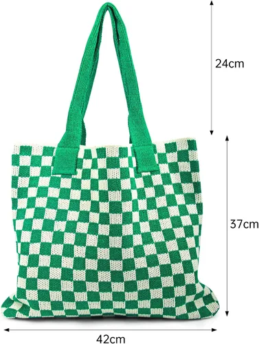 Miniatura 38 de Bolsas de ganchillo para mujer, bolsa de mano de playa de verano, bolsa de hombro de gran capacidad, bolsa de hobo estética, bolsa de punto, bolsa