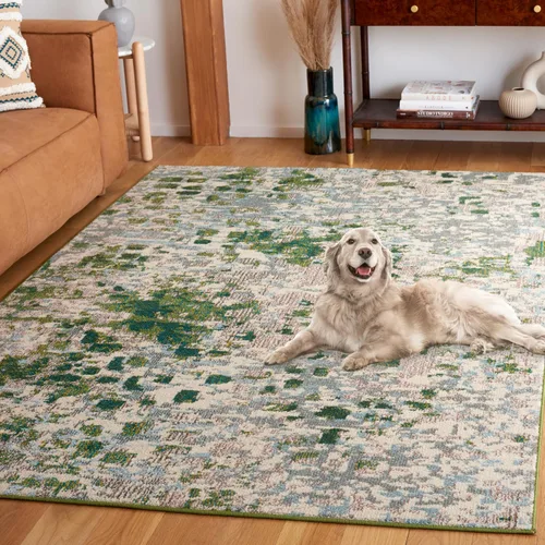 Miniatura 19 de SAFAVIEH colección Monaco MNC225E - Alfombra boho chic con diseño abstracto de acuarela, no suelta pelusa, para sala, habitación, comedor, oficina