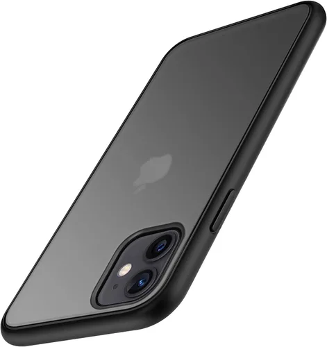Miniatura 14 de TENDLIN Compatible con iPhone 11 Pro Funda translúcida mate con parte trasera dura de silicona suave cómoda (negro)