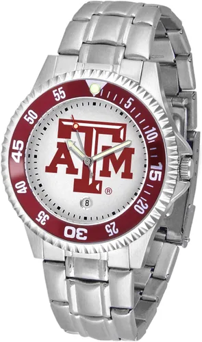 Miniatura 13 de SunTime Reloj de cuarzo de 1.575 in para hombre, correa de acero inoxidable de 0.787 in, esfera Gameday Tulane ola verde