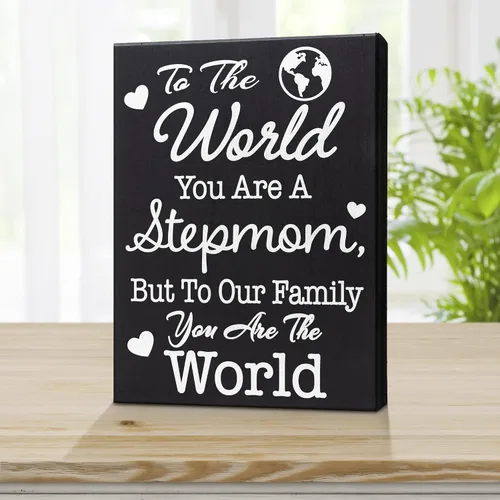 Miniatura 3 de JennyGems Regalos para madrastra, To the World You Are a Stepmom, But To Our Family You Are the World, regalos para madrastra, regalos