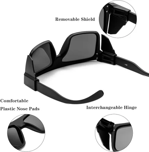 Miniatura 6 de Gafas de sol polarizadas para hombres y mujeres, resistencia al impacto, Z87.1safety UV400, protección ligera para trabajadores