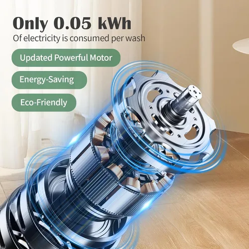 Miniatura 7 de Lavadora portátil de gran capacidad de 15 L, lavadora portátil con un solo toque para ropa de bebé y artículos pequeños, diseño silencioso y sin