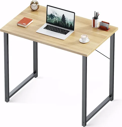 Miniatura 27 de Coleshome Escritorio para computadora de 48 pulgadas, escritorio moderno de estilo simple para oficina en casa, escritorio de estudio para Roble gris