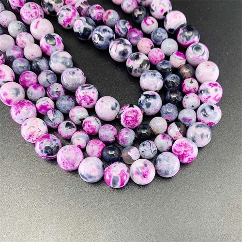 Miniatura 12 de 4 6 8 10 0.472 in cuentas de piedras preciosas naturales redondas de piedra suelta para bricolaje pulsera, collar, pendientes, joyería artesanía Azul