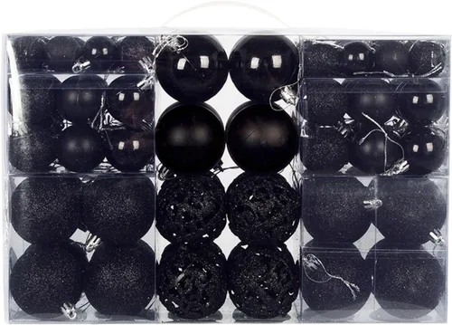 Miniatura 8 de NJN 100 piezas de juego de adornos de bolas de Navidad, adornos verde manzana para decoración de árbol de Navidad, adornos colgantes de plástico
