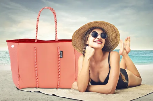Miniatura 6 de QOGiR Bolsa de playa multiusos de neopreno con bolsillo interior con cierre de cremallera