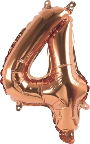 Miniatura 14 de Treasures Gifted Globos dorados grandes de números – Globo de aluminio número 0 de 40 pulgadas – Números de globos de cumpleaños – Números de globos
