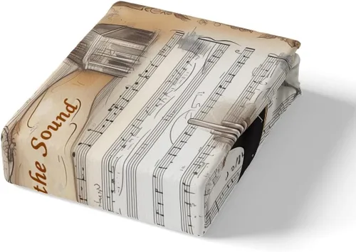 Miniatura 4 de Castle Fairy Sábana bajera ajustable de violonchelo de piano, tamaño individual, 2 piezas para niños, niñas, niños y adultos, decoración