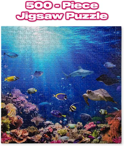 Miniatura 2 de Under the Sea Coral Reef - Rompecabezas de 500 piezas para adultos y niños Tablero interactivo para el cerebro, juguetes educativos