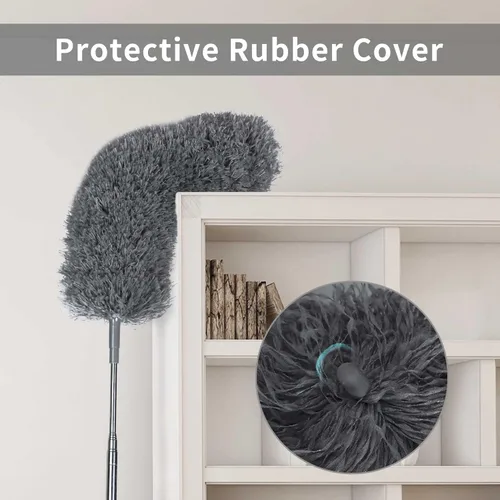 Miniatura 4 de BOOMJOY Plumero de plumas de microfibra con poste extensible de 100 pulgadas, paquete de 2 plumeros para limpieza de techo, ventilador, muebles