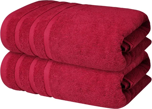 Miniatura 14 de Infinitee Xclusives Juego de 2 toallas de baño de lujo 100% algodón (27 x 54 pulgadas), suaves, absorbentes, de secado rápido, toallas perfectas