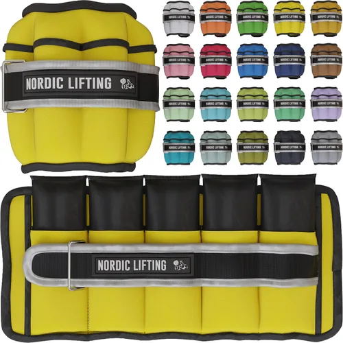 Miniatura 9 de Nordic Lifting - Pesas ajustables de tobillo para mujeres y hombres – 1 par (2–10 libras) Pesas de muñeca, brazo y pierna para gimnasio, yoga