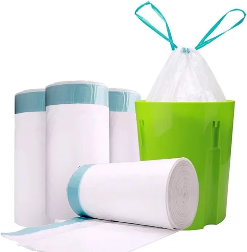 WanJiaXinHui Bolsas de basura con cordón de 7 a 10 galones de alto, bolsas de basura fuertes para cocina, baño, dormitorio, automóvil, bolsas de