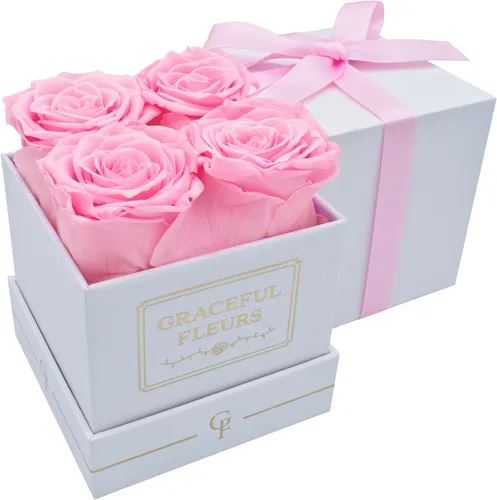 Miniatura 15 de Graceful Fleurs - Rosas reales de larga duración en una caja durante años, flores frescas preservadas para siempre para cumpleaños, Día de la Madre