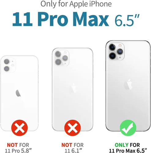 Miniatura 2 de SURITCH Funda transparente para iPhone 11 Pro Max (solamente) de 6.5 pulgadas, [protector de pantalla de privacidad], protección de cuerpo completo
