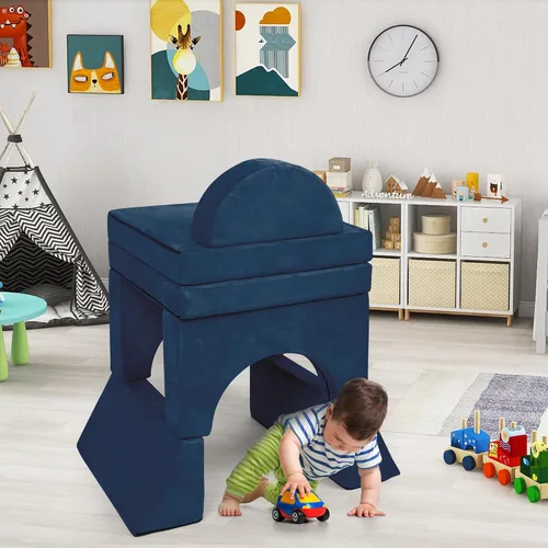 Miniatura 6 de Betterhood Sofá modular para niños, 10 piezas, sofá modular para niños, muebles imaginativos para niños creativos, muebles de dormitorio de niños