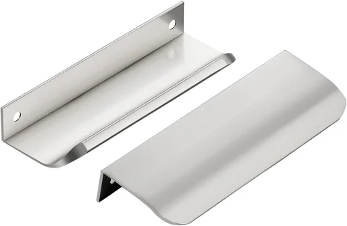 Miniatura 16 de Ravinte Hardware Paquete de 6 Manijas Doradas para Gabinete, Tiradores de Borde de Dedo de 3 Pulgadas (76mm), Centro de Orificio de 2 Pulgadas
