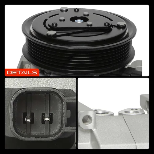 Miniatura 9 de A-Premium Compresor de aire acondicionado con embrague compatible con Dodge Durango 3.6L 2012-2015, solo con A/C trasero
