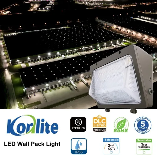 Miniatura 8 de Konlite KWPT - Paquete de luz LED de pared, seleccionable 63 W/53 W, 8,850 lúmenes, CCT ajustable 5000 K/4000 K/3000 K, regulable, 120-277 V