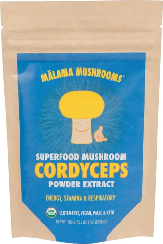 Miniatura 9 de Polvo de extracto de 8 hongos por Malama, mezcla orgánica de hongos corporales con melena de león, reishi, cordyceps, chaga, cola de pavo