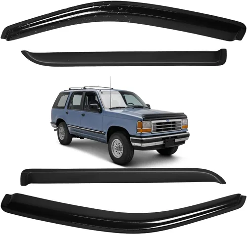 Miniatura 31 de Visor de ventana en canal para Jeep Grand Cherokee WK2 4 puertas SUV 2022, deflector de viento, protector solar y lluvia, adhesivo, a prueba
