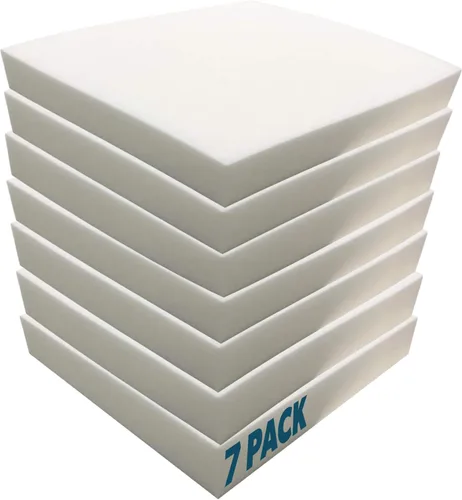 Miniatura 17 de Foamma Paquete de 6 almohadillas de espuma para tapicería de alta densidad de 2 x 20 x 20 pulgadas, repuesto de cojín de sofá, espuma de silla