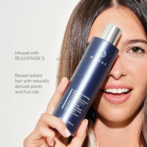 Miniatura 3 de MONAT Juego de champú y acondicionador de hidratación avanzada infundido con REJUVENIQE para cabello seco fino a medio, hidrata y fortalece, sin