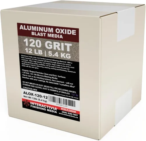 Miniatura 11 de Óxido de Aluminio #16 – 12 LBS – Medio de Chorro de Arena Premium Grueso de Larga Duración, Arena para Chorreadora de Alta Fuerza Abrasiva