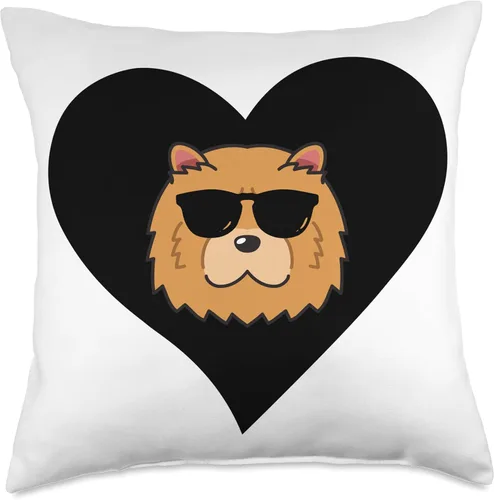 Miniatura 5 de Chow Chow Lover Apparel Heart Funny Chow Dog Lover - Almohada de 16 x 16 pulgadas, multicolor