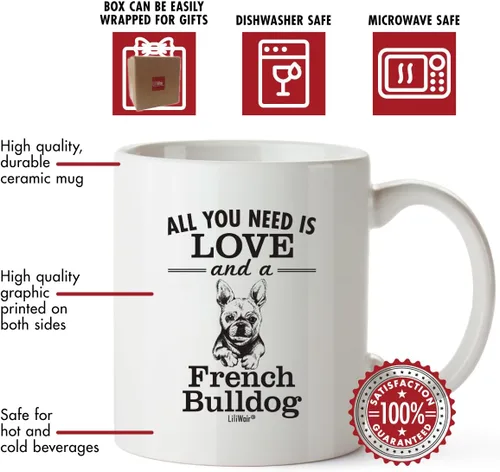 Miniatura 3 de Taza de regalo para mamá de Bulldog Francés para Navidad, mujeres, hombres, decoración de papá, decoración para amantes, cosas que aman, Bulldog